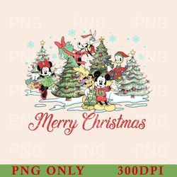 mickey and friends christmas tree png, mickey and friends disney christmas png, mickey and friends christmas party png