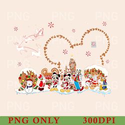 mickey and minnie christmas png, christmas watercolor castle png, disney christmas png, disney family png, christmas png