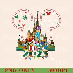 vintage disney christmas on main street png, minnie mickey's very merry christmas party png, disney family trip png