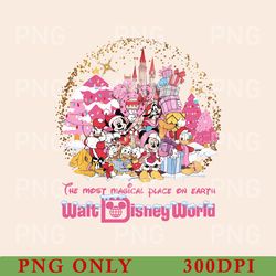 vintage walt disney world christmas png, mickey and friends christmas png, disney family christmas png, disney holiday