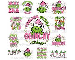 pink christmas grinch png bundle, my day design png, bougie christmas png, christmas movie png, that it i'm not going