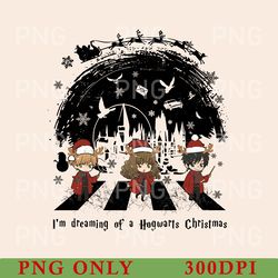 i'm dreaming of a hogwarts christmas png, disney family christmas png, family matching png, disney party png, christmas