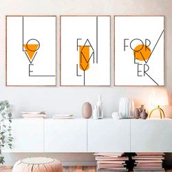 home decor family set of 3 prints family decor family gift family print printable family signs wall decor living room