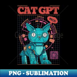 cat gpt - png transparent sublimation design - capture imagination with every detail