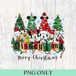 funny disneyland christmas png, mouse and friends magical christmas png, christmas squad family trip png, christmas gift