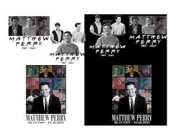 6 matthew perry friends png files for sublimation, chandler bing friends png, thanks for memories png, matthew 1969-2023