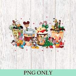 cute disney mickey minnie pluto christmas coffee png, disney christmas coffee png, cute christmas png, merry christmas