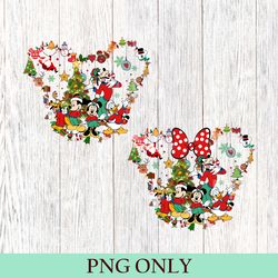 vintage walt disney world christmas png, disneyworld christmas png, retro disney christmas png, disney family gift png