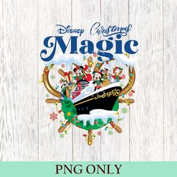 retro mickey & friends christmas magic png, disney disneyland mickey's very merry christmas party, christmas squad png