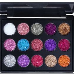 box of glitter eyeshadow stage show makeup sequins sparkle diamond highlight eyeshadow powder female eye makeup