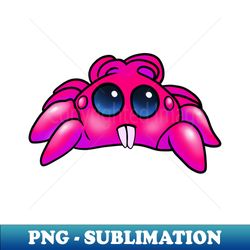 cute pink spider with crooked teeth - png transparent digital download file for sublimation - perfect for sublimation art