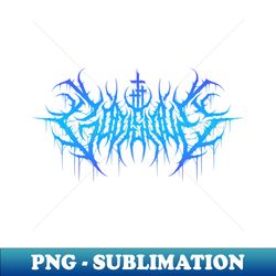 god is love death metal design blue - png transparent sublimation design - boost your success with this inspirational png download