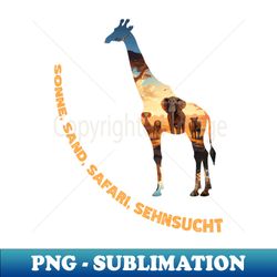 animals known from the safari in a giraffe silhouette - high-resolution png sublimation file - revolutionize your designs