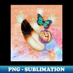 the concept of time birds and butterflies - exclusive png sublimation download - transform your sublimation creations