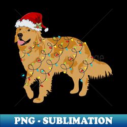 christmas golden retriever - artistic sublimation digital file - transform your sublimation creations