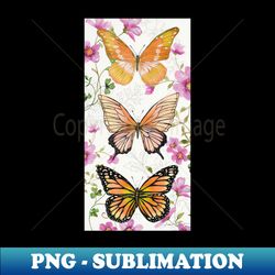 garden butterfly joy c - retro png sublimation digital download - perfect for personalization