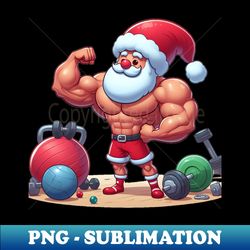 muscle santa merry christmas - premium png sublimation file - defying the norms