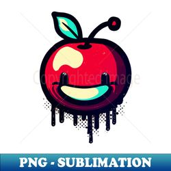 street art retro cherry fruit smile - exclusive sublimation digital file - capture imagination with every detail
