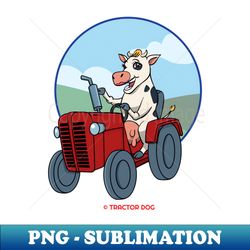 tractor critters cow - unique sublimation png download - enhance your apparel with stunning detail