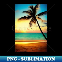 caribbean palm beach - sublimation-ready png file - boost your success with this inspirational png download