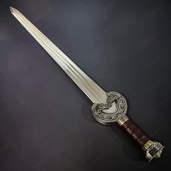 custom handmade herugrim swords with leather scabbard