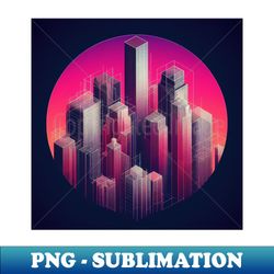 city landscape - png transparent sublimation file - transform your sublimation creations