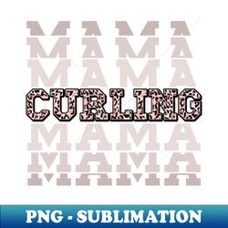 curling mama trendy pink leopard print curling player mom - creative sublimation png download - vibrant and eye-catching typography