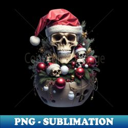 christmas skull - stylish sublimation digital download - spice up your sublimation projects