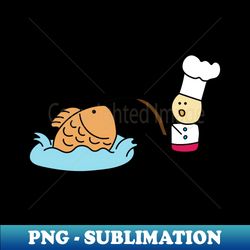 funny baker caught a giant fish bread - decorative sublimation png file - unleash your creativity