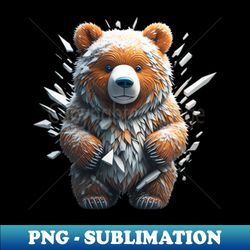 cartoon style winter bear art print - png transparent sublimation design - bold & eye-catching