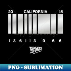 delorean california 2015 license plate - png transparent digital download file for sublimation - spice up your sublimation projects