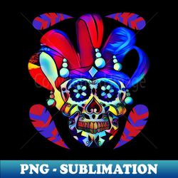 jester skull 4 - png transparent sublimation design - unleash your creativity