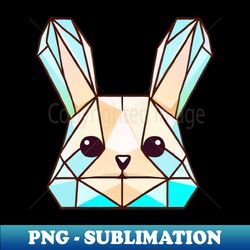 adorable geometry geometric shaped bunny design for pet parents - premium png sublimation file - unlock vibrant sublimation designs