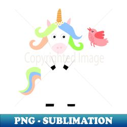 cute unicorn with bird cartoon - high-resolution png sublimation file - perfect for sublimation art