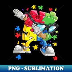 funny dabbing autism puzzle autism awareness sunglasses autism - elegant sublimation png download - spice up your sublimation projects