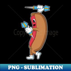 hotdog at darts with dart - aesthetic sublimation digital file - perfect for creative projects
