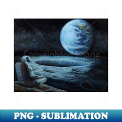 astronaut meditating on the moon - png transparent sublimation file - instantly transform your sublimation projects