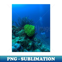 coral reef and scuba diver - digital sublimation download file - perfect for sublimation mastery