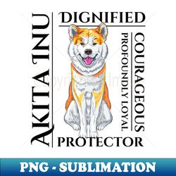 Akita Inu Dog Traits Gift - Elegant Sublimation Png Download - Unlock Vibrant Sublimation Designs