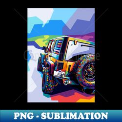 jeep wrangler pop art - aesthetic sublimation digital file - stunning sublimation graphics