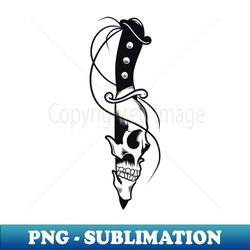 dagger skull - digital sublimation download file - revolutionize your designs