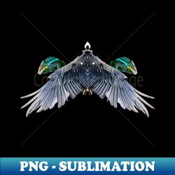 bearded vulture chameleon black  swiss artwork photography - png transparent digital download file for sublimation - revolutionize your designs