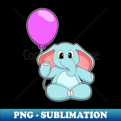 elephant with balloon - instant png sublimation download - instantly transform your sublimation projects