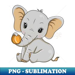 elephant with big ears and ball - signature sublimation png file - bold & eye-catching