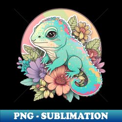 baby iguana - exclusive sublimation digital file - fashionable and fearless