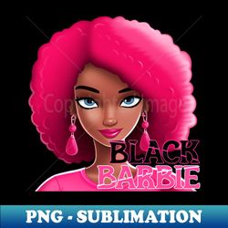 black barbie - elegant sublimation png download - perfect for creative projects