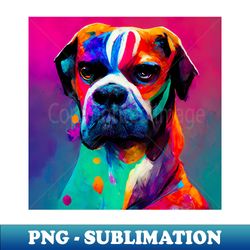 Colorful Boxer Dog - Exclusive Sublimation Digital File - Boost Your Success with this Inspirational PNG Download