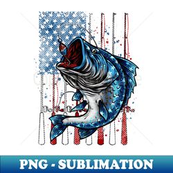 cool fishing american flag fishing rod fishing lover - signature sublimation png file - enhance your apparel with stunning detail