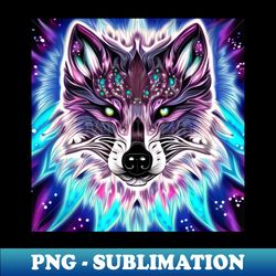 galaxy wolf - modern sublimation png file - vibrant and eye-catching typography