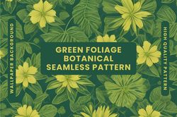 green botanical seamless pattern